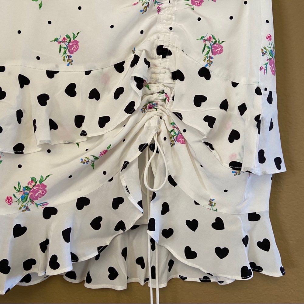 For Love & Lemons Lucia Set Floral Heart XS/S NWT - Picture 3 of 16